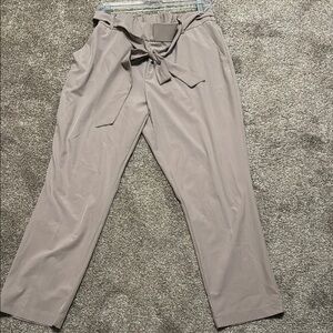 Counterparts Women's Taupe Chinos with Tie Belt Waist 19”